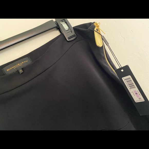 Donna Karan Black Asymmetrical Skirt & Polkadot Blouse - Picture 10 of 16